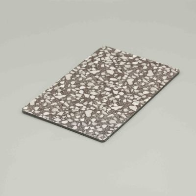 1220 X 2440MM Terrazzo Beyaz Mermer Acp Yaprak Tabela Tabela Acp Alüminyum Kompozit