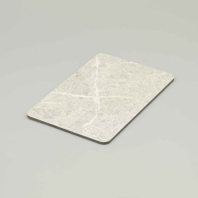4mm Su geçirmez Mermer Alüminyum Kompozit Paneli (4x8 ft / Çizik Direncili Beyaz Kaya Dökümü)