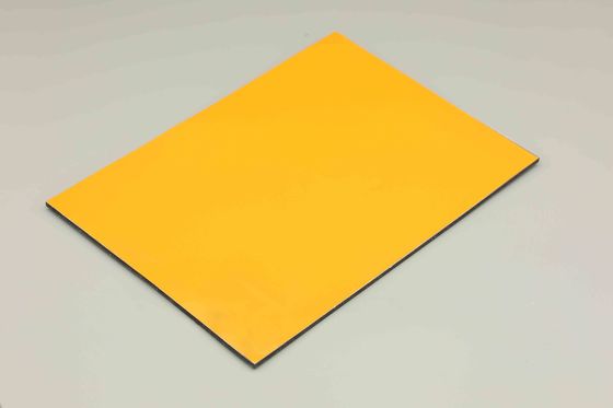 Antibakteriyel Turuncu Acp Kaplama 8x4 Alüminyum Kompozit Yaprak Acp Yaprak Dışarı 0.4cm