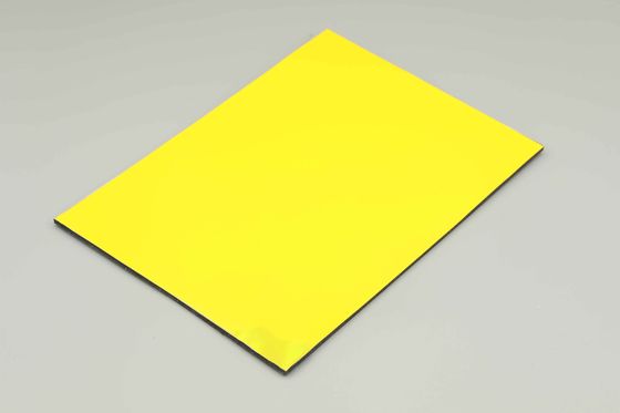 UV Dirençli Sarı Dış Acp Sayfası Acp 3d Duvar Panelleri 3MM 48 X 96 Inch