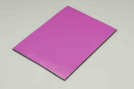 Mor PE Alüminyum Kompozit Panel 2440mm Dış Duvar Kaplama Acm Dış Paneller Anti-Statik