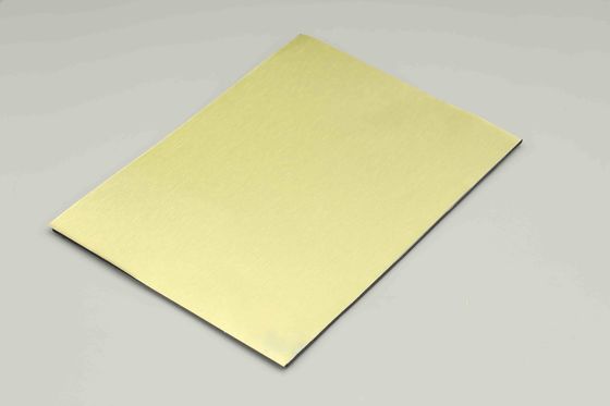 Altın fırçalanmış alüminyum kompozit paneli 4MM 1.22 X 2.44m Pe alüminyum kompozit paneli
