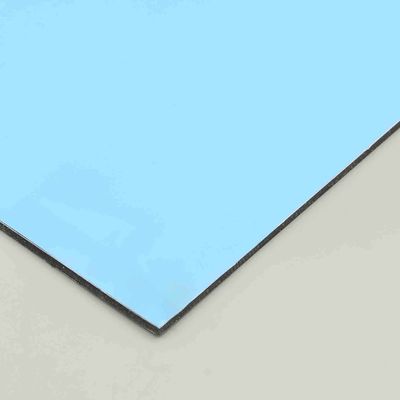 PVDF Deniz Mavi PE Alüminyum Kompozit Panel 4x8 Yaprak 4MM İnşaat Bina Dış Duvarlar