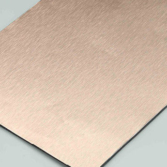 HDPE fırçalanmış alüminyum kompozit paneli 4MM 1.22 X 2.44m Pe alüminyum kompozit paneli