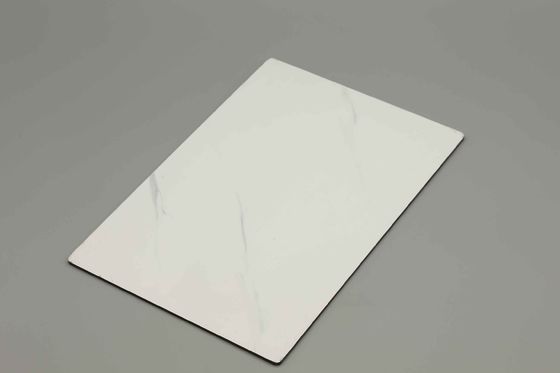 Mermer Tipi JAZZ BEYAZ Dış Acp Yaprak Paneli Özel 3mm 4mm Kalınlığı Acp Kaplama Evler / Binalar İçin Alüminyum Deri 0.18mm