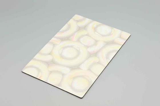 Açık Sarı Donuts Mermer Alüminyum Kompozit Panel 1220MM 4mm Acm Panel