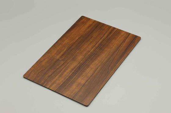 PVDF Kaplama Dışarı veya İç tasarım için çiziksiz Ahşap Görünümlü Alüminyum Paneller 0.4cm Alu Metal Kompozit Paneller