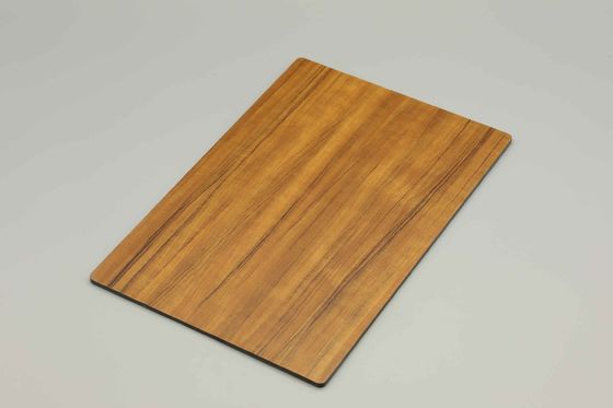 OEM Boyutu Gri Ahşap Bitirme Acp Yaprakları 1220MM X 2440MM Ahşap Taneler Acm Panelleri