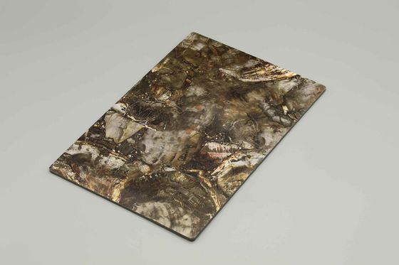Dış Duvarlar ve İç Kaplama Duvar Kaplamaları İçin Anti Scratch Pvdf Terrazzo Reklam Mermer Acp Alüminyum Kompozit Panel