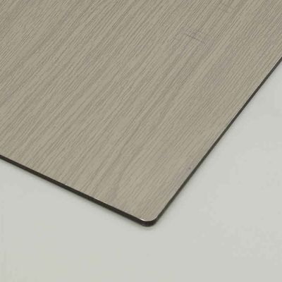 4mm Çizilmeye Dayanıklı Açık Gri Meşe Ahşap Tahıl Alüminyum Kompozit Panel